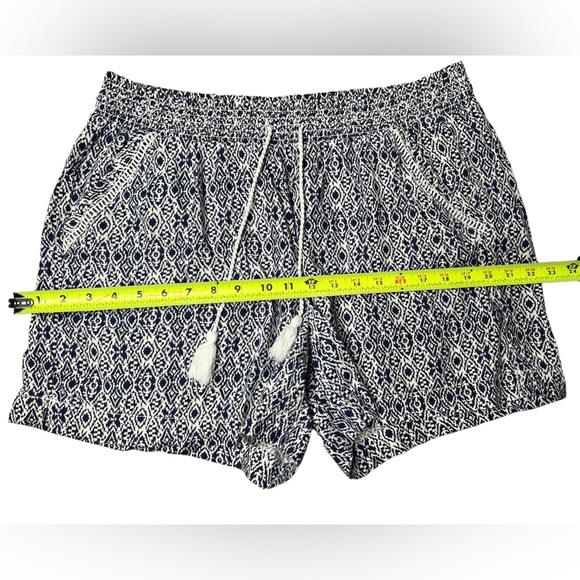 Briggs New York Size XL Women’s Shorts Linen Blend Pull-On Summer Blue White - Picture 13 of 16